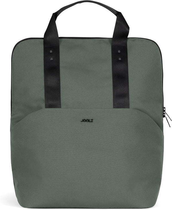 Joolz Changing Backpack – Eco-Friendly Diaper Bag with Insulated Bottle Pocket, Laptop Compartment, Anti-Theft Clip & Changing Mat – Stylish & Functional - Forest Green