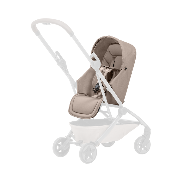 Joolz Aer² Nest to Seat | Fully Reclinable Seat | Adjustable Leg Rest | Airplane Friendly | 0–15kg | Folded Size: 53x45x105 CM - Sandy Taupe