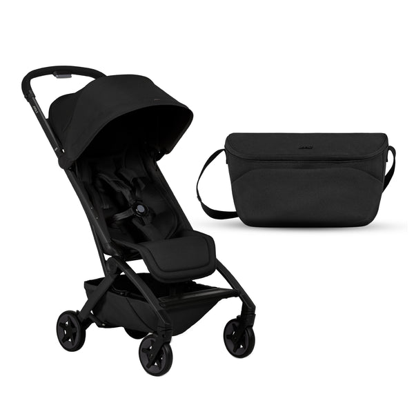 Joolz Aer² Ultra-Compact Lightweight Buggy | Space Black + Organizer Bag | One-Hand Fold | Newborn to Toddler | Airplane Compatible | 45x52x105 cm